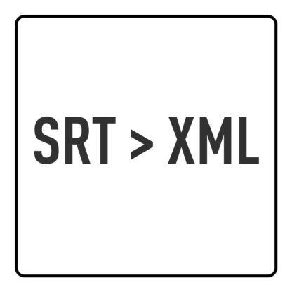 Converting SRT to SMPTE D-Cinema XML file format